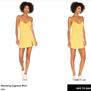 NBD yellow mini dress by Revolve